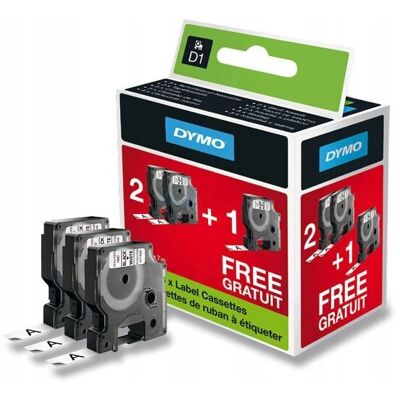 Inny producent TAŚMA DYMO D1 12mm/7m PODKŁAD BIAŁY NADRUK CZARNY 45013 3szt - do biura Inny producent TAŚMA DYMO D1 12mm/7m PODKŁAD BIAŁY NADRUK CZARNY 45013 3szt - do biura