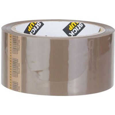 Taśma klejąca pakowa mocna brązowa DELI 48 mm x 50 m magazynowa 1 sztuka Taśma klejąca pakowa mocna brązowa DELI 48 mm x 50 m magazynowa 1 sztuka