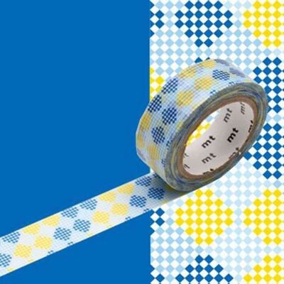 Inny producent Taśma maskująca szachownica - Niebiesko-żółta - 1,5 cm x 7 m Inny producent Taśma maskująca szachownica - Niebiesko-żółta - 1,5 cm x 7 m