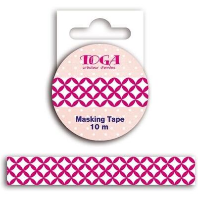 Inny producent Taśma Maskująca TOGA w rolce 1,5cm x 10m - FUKSJA/BIAŁY Inny producent Taśma Maskująca TOGA w rolce 1,5cm x 10m - FUKSJA/BIAŁY