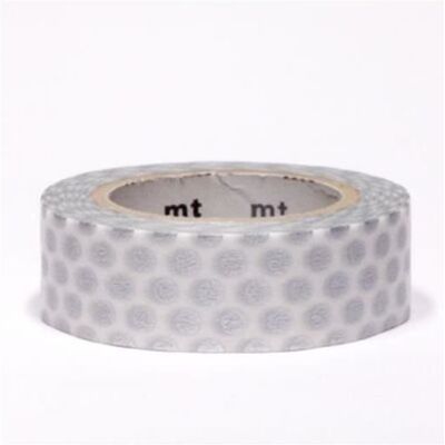 Inny producent Taśma maskująca w kropki - Srebrna - 1,5 cm x 7 m Inny producent Taśma maskująca w kropki - Srebrna - 1,5 cm x 7 m