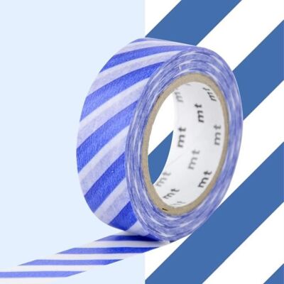 Inny producent Taśma maskująca w paski - Niebieska - 1,5 cm x 7 m Inny producent Taśma maskująca w paski - Niebieska - 1,5 cm x 7 m