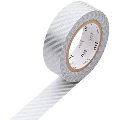 Inny producent Taśma maskująca w srebrne paski - 1,5 cm x 7 m Inny producent Taśma maskująca w srebrne paski - 1,5 cm x 7 m