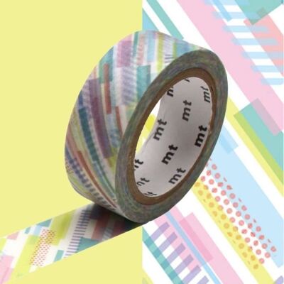 Kolorowa taśma Washi - 1,5 cm x 7 m - Masking Tape Kolorowa taśma Washi - 1,5 cm x 7 m - Masking Tape