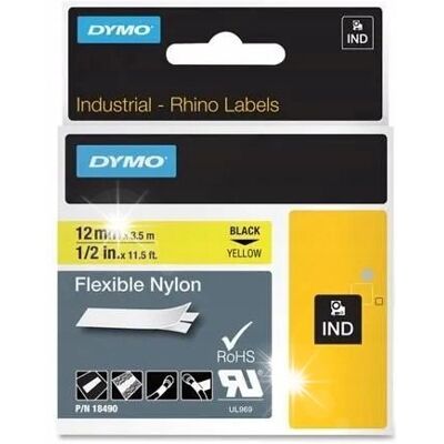 Inny producent Taśma nylonowa elastyczna do drukarek 12mmx3,5m żółta S0718080 18490 Inny producent Taśma nylonowa elastyczna do drukarek 12mmx3,5m żółta S0718080 18490