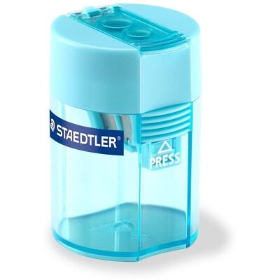 Staedtler Temperówka podwójna z pojemnikiem, cyan Staedtler Temperówka podwójna z pojemnikiem, cyan