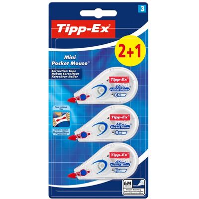 Tipp-Ex Mini Pocket Mouse Korektor W Taśmie O Szerokości 6 M X 5 Mm 3 Sztuki Tipp-Ex Mini Pocket Mouse Korektor W Taśmie O Szerokości 6 M X 5 Mm 3 Sztuki