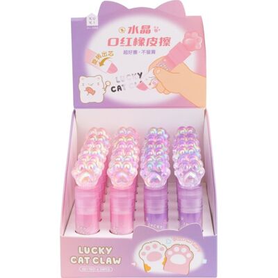 TOCHAIN, display gumka do ołówka wykręcana lucky cat claw 24 szt. TOCHAIN, display gumka do ołówka wykręcana lucky cat claw 24 szt.