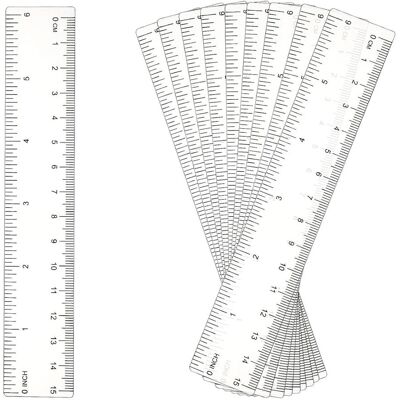Inny producent Tucnoeu 10szt. Przezroczysta Plastikowa Linijka 15 Cm Z Pomiarami W Calach I Centymetrach Dla Uczniów, Szkoły, Biura Inny producent Tucnoeu 10szt. Przezroczysta Plastikowa Linijka 15 Cm Z Pomiarami W Calach I Centymetrach Dla Uczniów, Szkoły, Biura