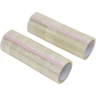 vidaXL Taśma pakowa, 12 rolek, przezroczysta, 48 mm x 66 m vidaXL Taśma pakowa, 12 rolek, przezroczysta, 48 mm x 66 m