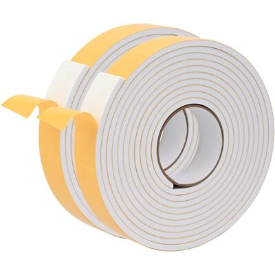 vidaXL Taśma samoprzylepna z pianki 2 pcs Biały 40 mm x 5 m Pianka CR vidaXL Taśma samoprzylepna z pianki 2 pcs Biały 40 mm x 5 m Pianka CR