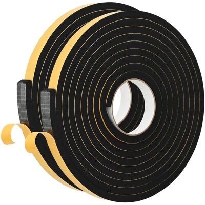 Vidaxl Taśma Samoprzylepna Z Pianki 2 Pcs Czarny 15mm X 5m Pianka Cr Vidaxl Taśma Samoprzylepna Z Pianki 2 Pcs Czarny 15mm X 5m Pianka Cr