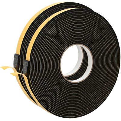 Vidaxl Taśma Samoprzylepna Z Pianki 2 Pcs Czarny 20mm X 10m Pianka Cr Vidaxl Taśma Samoprzylepna Z Pianki 2 Pcs Czarny 20mm X 10m Pianka Cr