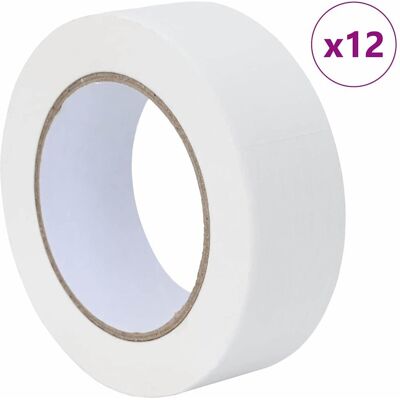 vidaXL Taśmy Maska Malarska 12 pcs Biały 38mm x 50m Papier vidaXL Taśmy Maska Malarska 12 pcs Biały 38mm x 50m Papier