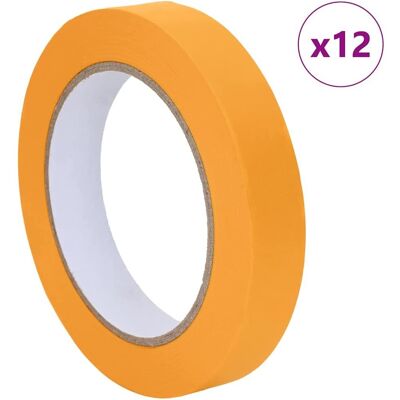 vidaXL Taśmy Maska Malarska 12 pcs Żółty 19 mm x 50 m Papier vidaXL Taśmy Maska Malarska 12 pcs Żółty 19 mm x 50 m Papier