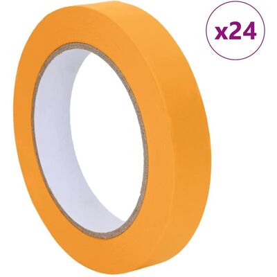 vidaXL Taśmy Maska Malarska 24 pcs Żółty 19 mm x 50 m Papier vidaXL Taśmy Maska Malarska 24 pcs Żółty 19 mm x 50 m Papier