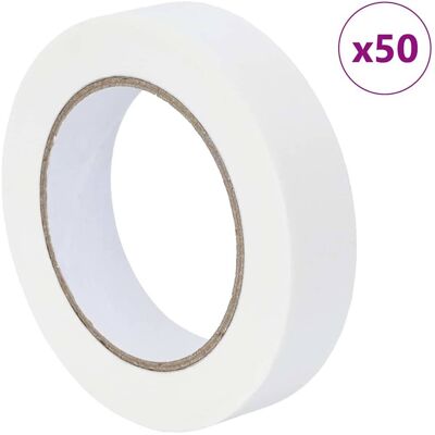 vidaXL Taśmy Maska Malarska 50 pcs Biały 25mm x 50m Papier vidaXL Taśmy Maska Malarska 50 pcs Biały 25mm x 50m Papier