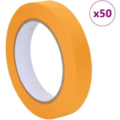 vidaXL Taśmy Maska Malarska 50 pcs Żółty 19 mm x 50 m Papier vidaXL Taśmy Maska Malarska 50 pcs Żółty 19 mm x 50 m Papier