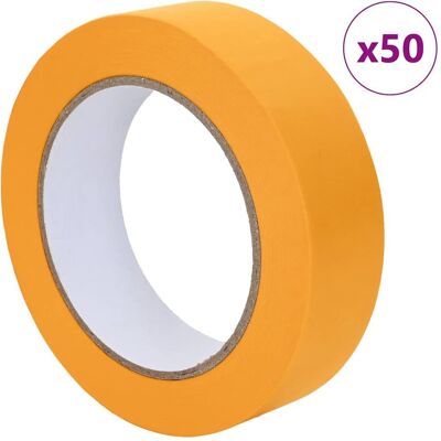 vidaXL Taśmy Maska Malarska 50 pcs Żółty 25mm x 50m Papier vidaXL Taśmy Maska Malarska 50 pcs Żółty 25mm x 50m Papier