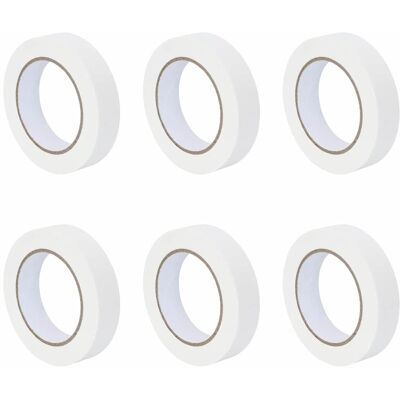 vidaXL Taśmy Maska Malarska 6 pcs Biały 25mm x 50m Papier vidaXL Taśmy Maska Malarska 6 pcs Biały 25mm x 50m Papier
