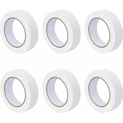 vidaXL Taśmy Maska Malarska 6 pcs Biały 30mm x 50m Papier vidaXL Taśmy Maska Malarska 6 pcs Biały 30mm x 50m Papier