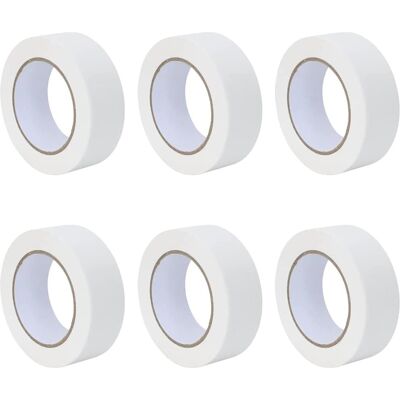 vidaXL Taśmy Maska Malarska 6 pcs Biały 38mm x 50m Papier vidaXL Taśmy Maska Malarska 6 pcs Biały 38mm x 50m Papier