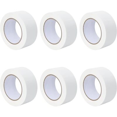 vidaXL Taśmy Maska Malarska 6 pcs Biały 50mm x 50m Papier vidaXL Taśmy Maska Malarska 6 pcs Biały 50mm x 50m Papier