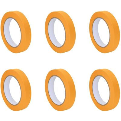 vidaXL Taśmy Maska Malarska 6 pcs Żółty 19 mm x 50 m Papier vidaXL Taśmy Maska Malarska 6 pcs Żółty 19 mm x 50 m Papier