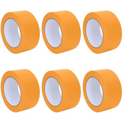 vidaXL Taśmy Maska Malarska 6 pcs Żółty 50mm x 50m Papier vidaXL Taśmy Maska Malarska 6 pcs Żółty 50mm x 50m Papier