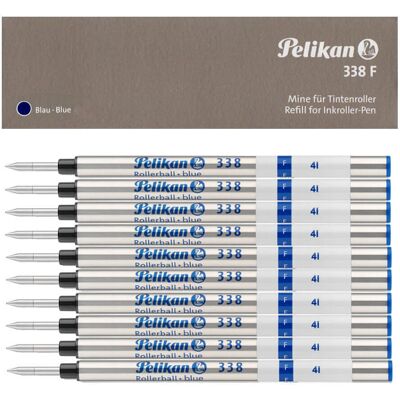 Wkład do pióra kulkowego niebieski 338F PELIKAN 10szt Wkład do pióra kulkowego niebieski 338F PELIKAN 10szt