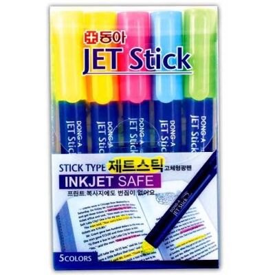 Donga-A Zakreślacz Dong-A, Jet Stick, 5 kolorów Donga-A Zakreślacz Dong-A, Jet Stick, 5 kolorów