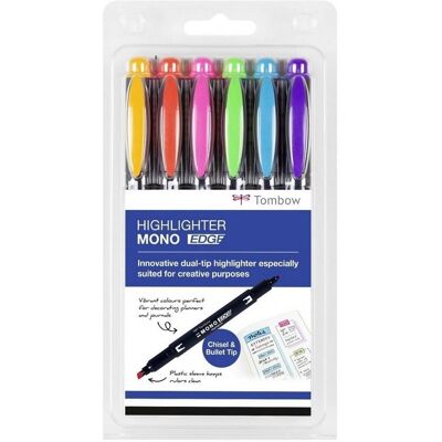 Tombow Zakreślacz MONO edge 6 kolorów Tombow Zakreślacz MONO edge 6 kolorów