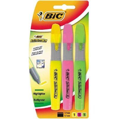BIC Zakreślacze XL, 3 kolory BIC Zakreślacze XL, 3 kolory