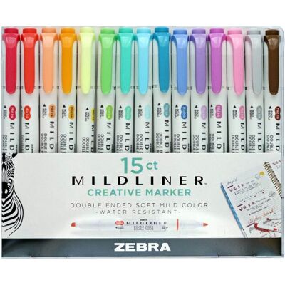 Zakreślacze Zestaw Fluo Zebra Mildliner 15 Kol. Zakreślacze Zestaw Fluo Zebra Mildliner 15 Kol.