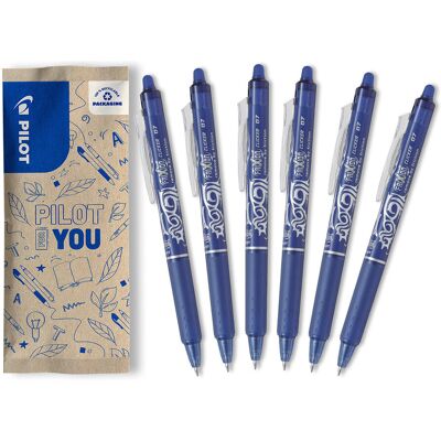 Zestaw Wumazywalnych Piór Kulkowych 6x Pilot Frixion Ball Clicker 0,7 Niebieski Zestaw Wumazywalnych Piór Kulkowych 6x Pilot Frixion Ball Clicker 0,7 Niebieski