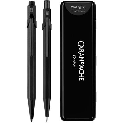 CARAN D'ACHE Zestaw Długopis I Ołówek Black Code W Metalowym Etui, Caran Dache CARAN D'ACHE Zestaw Długopis I Ołówek Black Code W Metalowym Etui, Caran Dache