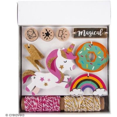 Inny producent Zestaw etykiet i stempli - Jednorożec - 55 szt. Zestaw etykiet upominkowych do scrapbookingu zawierający: 50 etykiet: Jednorożec (8 x 7 cm), Inny producent Zestaw etykiet i stempli - Jednorożec - 55 szt. Zestaw etykiet upominkowych do scrapbookingu zawierający: 50 etykiet: Jednorożec (8 x 7 cm),