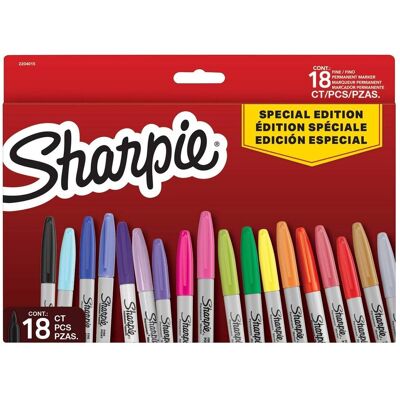 Zestaw markerów permanentnych Sharpie Fine Edycja Specjalna 18 kolorów Zestaw markerów permanentnych Sharpie Fine Edycja Specjalna 18 kolorów