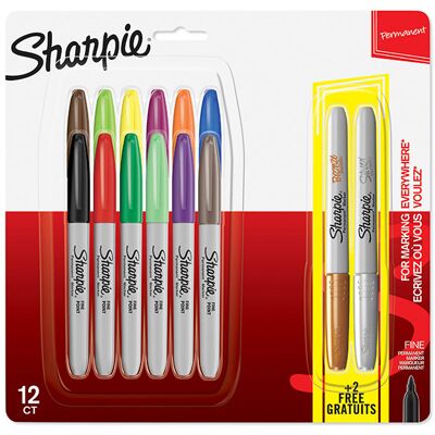 Zestaw Markerów Sharpie Fine, 12+ 2 Sztuki Zestaw Markerów Sharpie Fine, 12+ 2 Sztuki