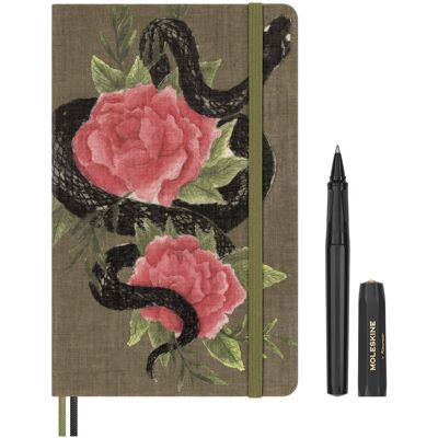 Moleskine Zestaw Notes Snake Roses L (13x21 Cm) Linia + Dł + Box 2025 Moleskine Zestaw Notes Snake Roses L (13x21 Cm) Linia + Dł + Box 2025