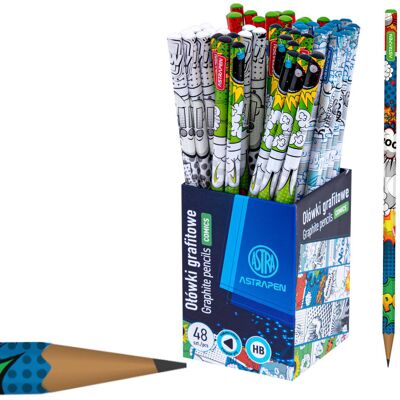 Zestaw Ołówek Hb Trójkątny Grafitowy Tradycyjny Comics Astra 48szt Zestaw Ołówek Hb Trójkątny Grafitowy Tradycyjny Comics Astra 48szt
