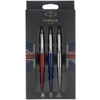 Zestaw Parker Długopis Jotter Kensington Red Ct i Długopis Żelowy Jotter Royal Blue Ct i Ołówek Automatyczny Stainless Steel Ct - 2032740 Zestaw Parker Długopis Jotter Kensington Red Ct i Długopis Żelowy Jotter Royal Blue Ct i Ołówek Automatyczny Stainless Steel Ct - 2032740