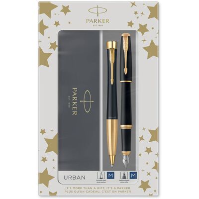 Zestaw Parker Duo Urban Black GT długopis i pióro wieczne 2093381 Zestaw Parker Duo Urban Black GT długopis i pióro wieczne 2093381