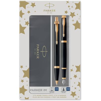 Zestaw Parker Pióro Wieczne + Długopis IM Black GT 2093216 Zestaw Parker Pióro Wieczne + Długopis IM Black GT 2093216