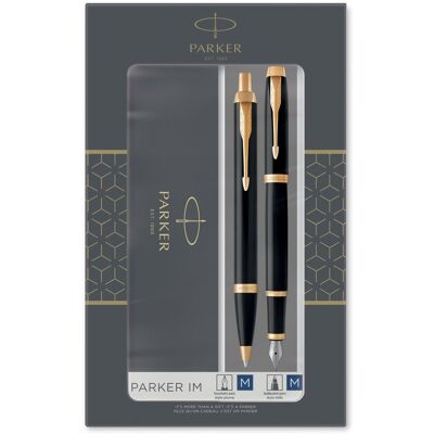 Zestaw Parker Pióro Wieczne + Długopis Im Black Gt 2093216 Zestaw Parker Pióro Wieczne + Długopis Im Black Gt 2093216