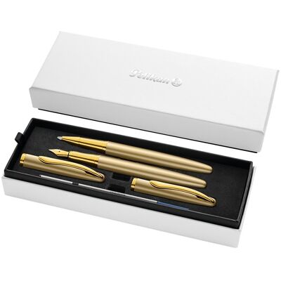 HAMELIN POLSKA 6 ZESTAW PELIKAN JAZZ NOBLE ELEGANCE GOLD: PIÓRO WIECZNE + PIÓRO KULKOWE HAMELIN POLSKA 6 ZESTAW PELIKAN JAZZ NOBLE ELEGANCE GOLD: PIÓRO WIECZNE + PIÓRO KULKOWE