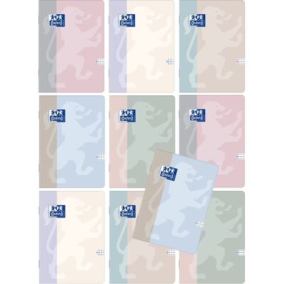 Zestaw Zeszytów A5/60 Oxford B-Light Kratka 10 Sztuk Pastelowe Kolory Zestaw Zeszytów A5/60 Oxford B-Light Kratka 10 Sztuk Pastelowe Kolory