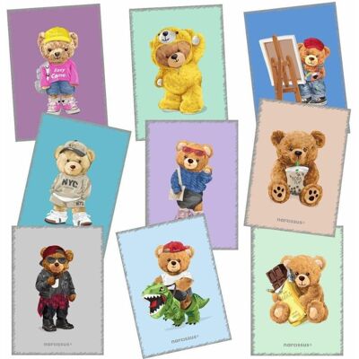 Zeszyt A5/60K kratka PP Teddies (9szt) NARCISSUS Zeszyt A5/60K kratka PP Teddies (9szt) NARCISSUS