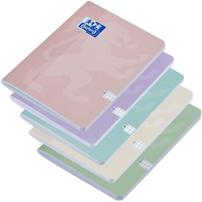Hamelin Zeszyt Oxford Touch Pastel A5, 60 kartek w kratkę z marginesem, 5 sztuk Pakiet Hamelin Zeszyt Oxford Touch Pastel A5, 60 kartek w kratkę z marginesem, 5 sztuk Pakiet
