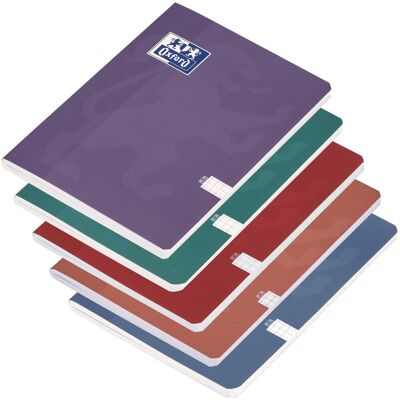 Hamelin Zeszyt Oxford Touch Trend A5, 60 kartek w kratkę z marginesem, 5 sztuk Pakiet Hamelin Zeszyt Oxford Touch Trend A5, 60 kartek w kratkę z marginesem, 5 sztuk Pakiet